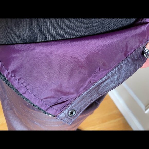 Deep Purple Leather Handmade Skirt from Argentina - Picture 11 of 11